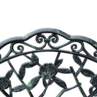 Metall-Gartenbank für zwei Personen, Maße 100x54x78cm.