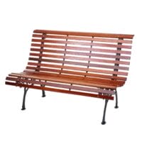 Gartenbank 3-Sitzer Gusseisen Holz 160cm braun