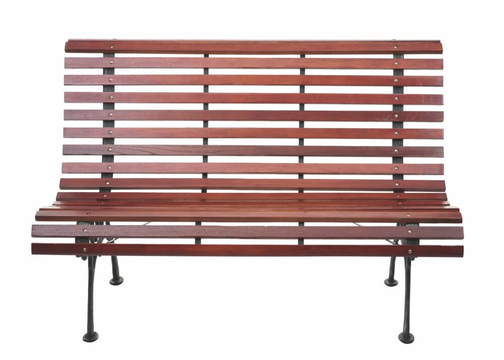 Gartenbank 3-Sitzer Gusseisen Holz 160cm braun