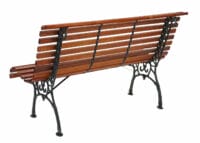 Gartenbank 3-Sitzer Gusseisen Holz 160cm braun