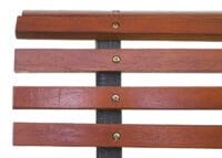 Gartenbank 3-Sitzer Gusseisen Holz 160cm braun