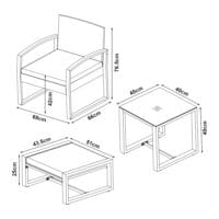 Exklusives Gartenmöbelset Capaci, 5-teilig, aus Rattan, mit Fußteilen für maximale Entspannung auf der Terrasse.