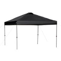 Schwarzer Pop-up Gartenpavillon 295x295m mit UV-Schutz.