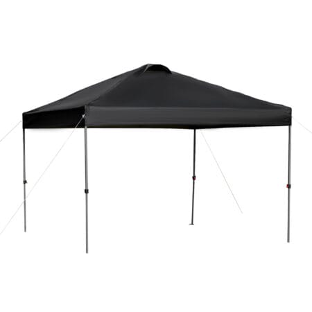 Schwarzer Pop-up Gartenpavillon 295x295m mit UV-Schutz.