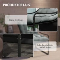 Gartensessel mit Sitzkissen, Loungesessel, belastbar bis 120 kg, Farbe Grau.