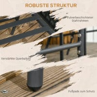 Gartenstühle im Boho-Stil, 2er-Set, bis 120 kg belastbar, Farbe Schwarz.