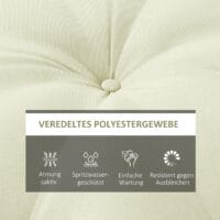 Gartenstuhlauflage mit 10 cm Polsterung für Mondstuhl, aus Polyester, Farbe Beige.