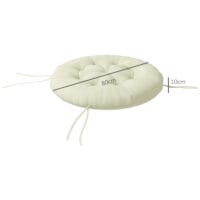 Gartenstuhlauflage mit 10 cm Polsterung für Mondstuhl, aus Polyester, Farbe Beige.