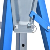 Blaues 2er-Set höhenverstellbarer Gerüstböcke, robust und vielseitig einsetzbar für Bau- und Renovierungsarbeiten.