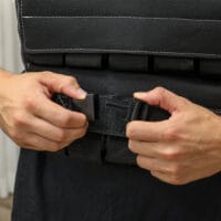 Verstellbare Gewichtsweste 20kg mit reflektierenden Streifen.