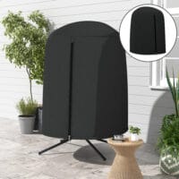 Hängesessel-Abdeckung Ø128x190 cm, wasserdicht mit UV-Schutz, Farbe Schwarz.