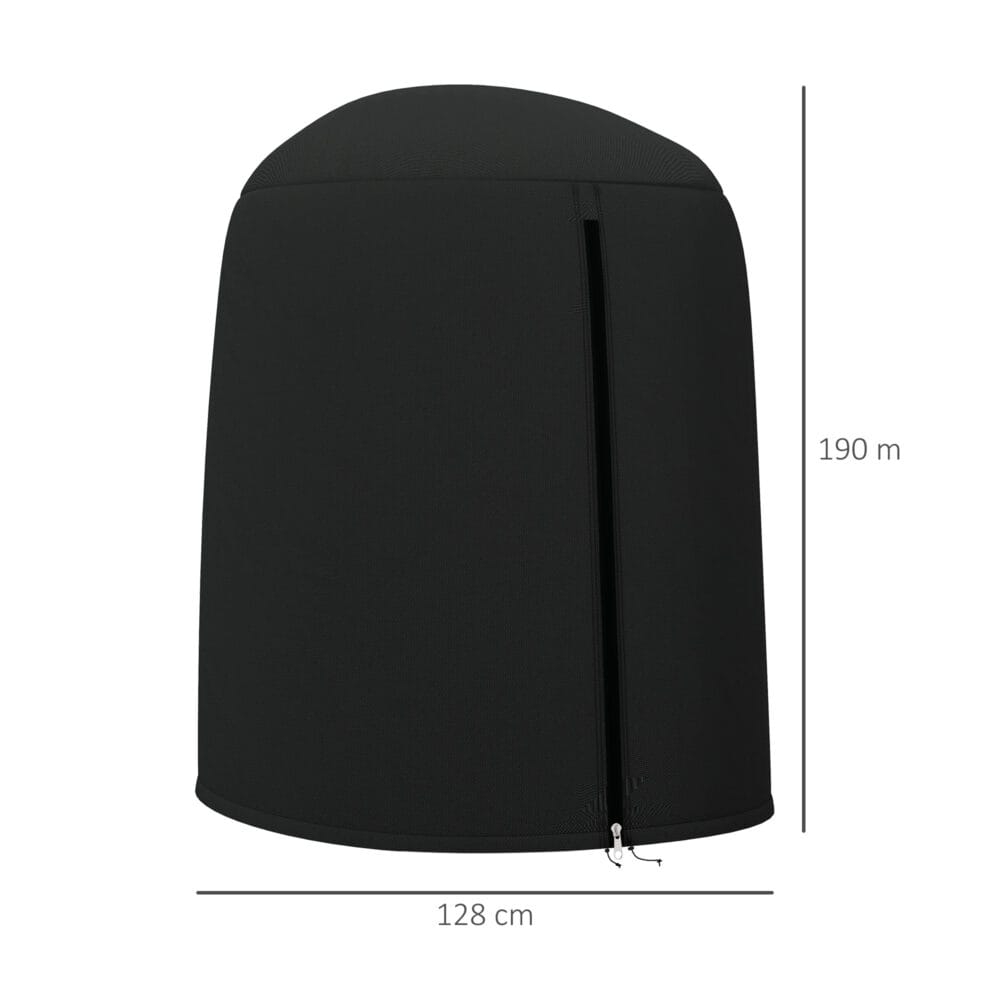 Hängesessel-Abdeckung Ø128x190 cm, wasserdicht mit UV-Schutz, Farbe Schwarz.