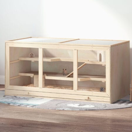 Naturholz-Hamsterkäfig, 115x57x55cm.