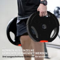 4er-Set Hantelgewichte (2x5kg und 2x2,5kg).