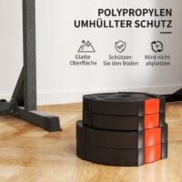 4er-Set Hantelgewichte (2x5kg und 2x2,5kg).