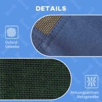 Dunkelblaues Haustierbett mit UV-Schutz für mittelgroße Hunde.