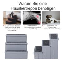 Haustiertreppe Einstiegshilfe mit Stauraum 40,5 x 44,5 x 38 cm