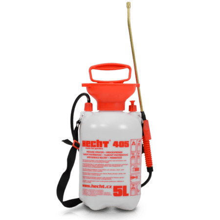 HECHT Drucksprüher mit robustem 5-Liter-Kunststoffbehälter.