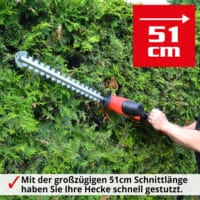 HECHT Elektro Teleskop Heckenschere 675 (750 Watt) für kraftvolles Schneiden.
