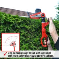 HECHT Elektro Teleskop Heckenschere 675 (750 Watt) für kraftvolles Schneiden.