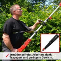 HECHT Elektro Teleskop Heckenschere 675 (750 Watt) für kraftvolles Schneiden.