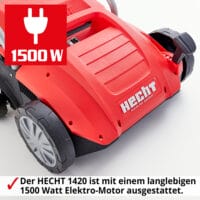 HECHT Elektro Vertikutierer 1420 für die Rasenpflege.