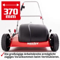 HECHT Elektro Vertikutierer 1700W mit 50l Grasfangkorb.
