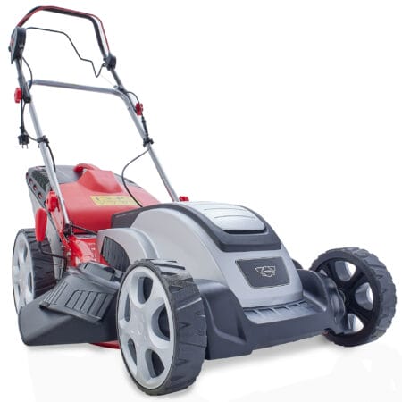 HECHT Elektro Rasenmäher 1803 S mit 1800-Watt-Motor, 46 cm Schnittbreite, 5-in-1 Funktion (Mähen, Fangen, Mulchen, Seitenauswurf, Laub zerkleinern), Radantrieb, 60-Liter-Fangkorb und 7-facher Höhenverstellung – ideal für Flächen bis 1.200 m².