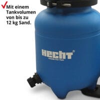 HECHT Sandfilteranlage 302200 mit 6.000 Litern Wasser pro Stunde.