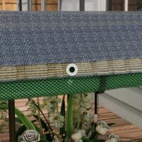 Hochbeet aus Stahl mit Vogelschutznetz, 230x110x110 cm, Farbe Dunkelgrau.