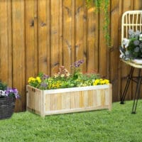 Hochbeet klappbar für Garten und Terrasse, aus Holz, Naturfarbe.