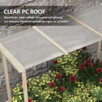 Hochbeet mit Deckel aus Holz für Terrasse oder Garten, 110x60x152 cm, Natur.