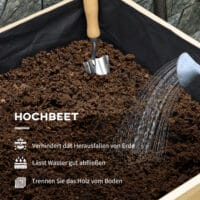 Hochbeet mit integriertem Gewächshaus, 86x60x165 cm, Farbe Natur/Grün.