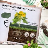 Hochbeet mit Rankhilfe, Blumenkasten aus verzinktem Stahl, Farbe Grün.