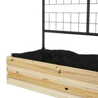 Hochbeet mit Rankhilfe für Garten & Balkon, 80x38x145 cm, Naturholz.