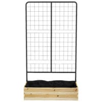 Hochbeet mit Rankhilfe für Garten & Balkon, 80x38x145 cm, Naturholz.
