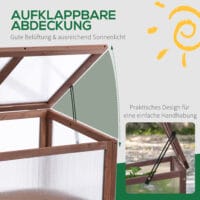 Hochbeet Pflanzkasten 90x50x93 cm aus Tannenholz, Farbe Braun.