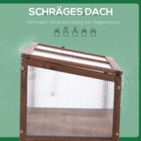 Hochbeet Pflanzkasten 90x50x93 cm aus Tannenholz, Farbe Braun.