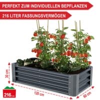 Stahlhochbeet für Garten oder Terrasse in Größe S.