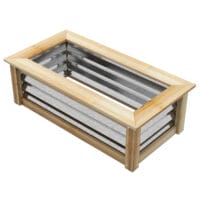 Hochbeet wetterfest, 90x45x30 cm, mit Holz-Metallrahmen, Farbe Natur.