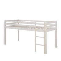 Hochbett Kinderbett 90x200cm aus Holz Weiss