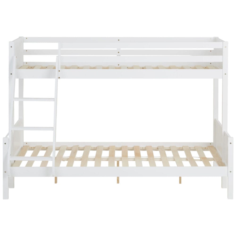 Hochbett Kinderbett Doppelbett 90x200cm aus Holz Weiss