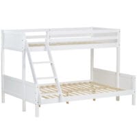 Hochbett Kinderbett Doppelbett 90x200cm aus Holz Weiss