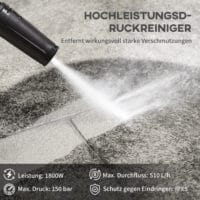 Hochdruckreiniger 1800W mit Rollen und Hochdruckschlauch, Blau.
