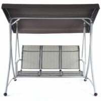 Hollywoodschaukel 3-Sitzer verstellbares Dach 216x196x130cm grau
