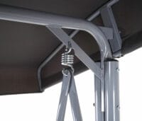 Hollywoodschaukel 3-Sitzer verstellbares Dach 216x196x130cm grau