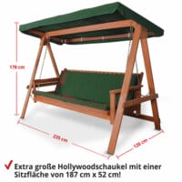 Hollywoodschaukel SolidRock ~ Liegefunktion