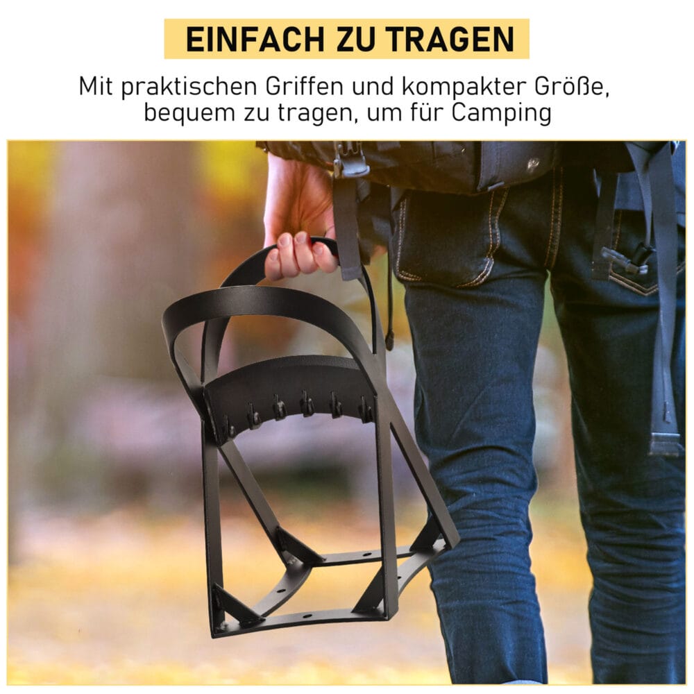 Robuster manueller Holzspalter aus Karbonstahl, perfekt für das Spalten von Holzscheiten zu Hause oder beim Camping.