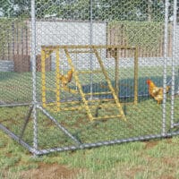 Naturholz-Hühner-Spielgerüst mit Schaukeln & Leiter für 3-4 Hühner.
