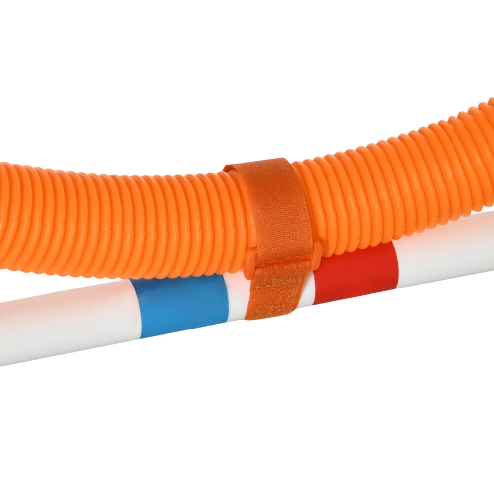 Weiss-gelbes 3-teiliges Hunde Agility Set mit Tragetasche, perfekt für mobiles Training und Spass mit Ihrem Hund.